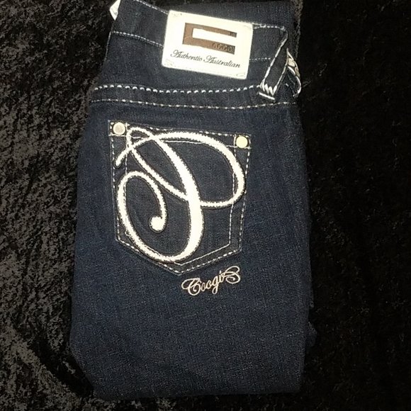 COOGI Denim - COOGI | White Genuine Leather Pocket Jeans
